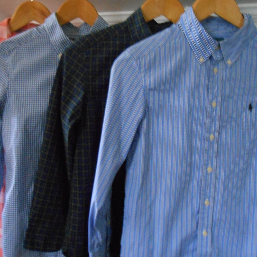 Boys Bundle Lot 4 Dress Shirts Ralph Lauren Chaps